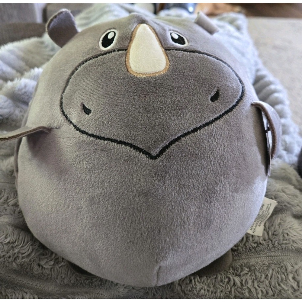 Nanco Eggamals Reverse-eez 8.5 Inch Jungle Plush Rhino Monkey Reversible Toy